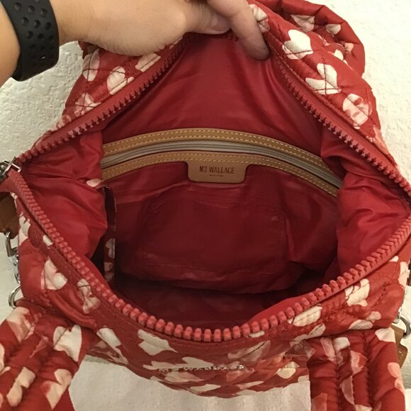 MZ Wallace Limit Edition Red Heart Quilted Small Sutton Crossbody Bag - Picture 10 of 11